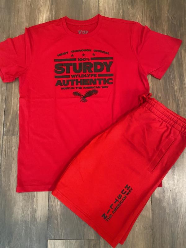 Red Sturdy Short Set