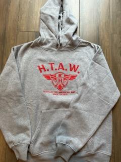 Grey & Red Hustlin the American Way Hoodie