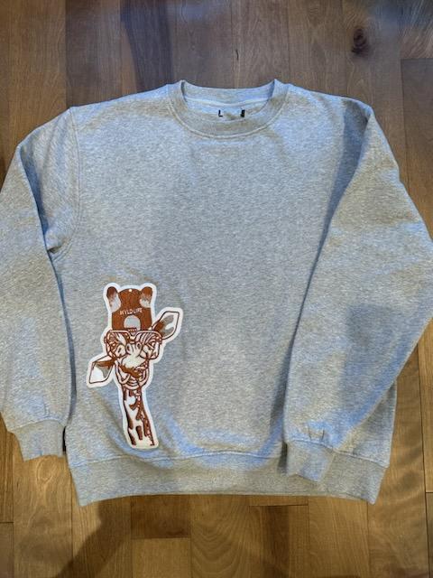 Grey and Brown Wyld Life Large Giraffe Sweatshirt