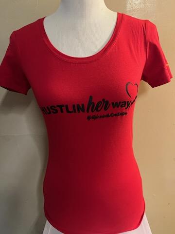 Red Hustlin herway Short Sleeve T-Shirt