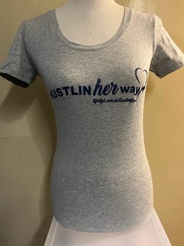 Grey Hustlin herway Short Sleeve T-Shirt