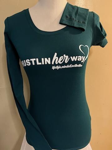 Green Hustlin herway Long Sleeve T-Shirt